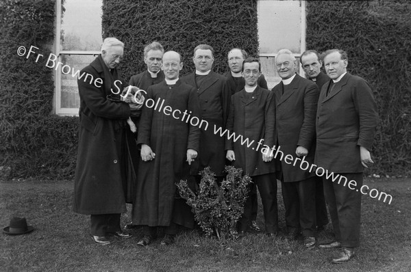 MISSION : GROUP INCLUDING L-R PAT NOLAN S.J.(WITH DOG),CANON POUGHMAN ADM, C SCANKEBURY S.J. , M GARAHY S.J.